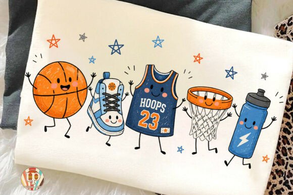 Download Basketball Doodle PNG, Cute Sports Shirt - Basketball Collection