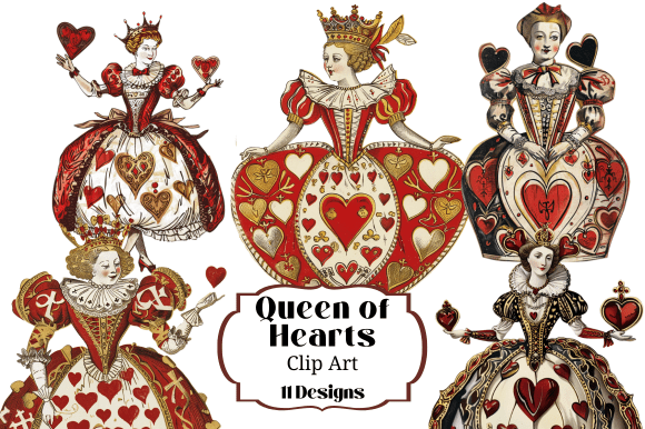 Download 11 Queen of Hearts Clipart Illustrations - Hearts clipart Collection