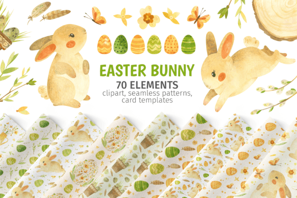 Download Easter Bunny Clipart, Patterns, Cards - Card Collection