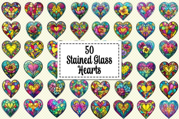 Download 50 Stained Glass Hearts Clipart - Hearts clipart Collection