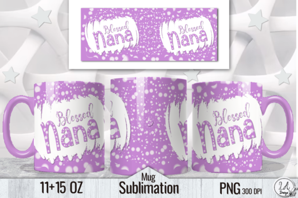Download Blessed Nana Mug Wrap Design. Purple Mug - Blessed Collection
